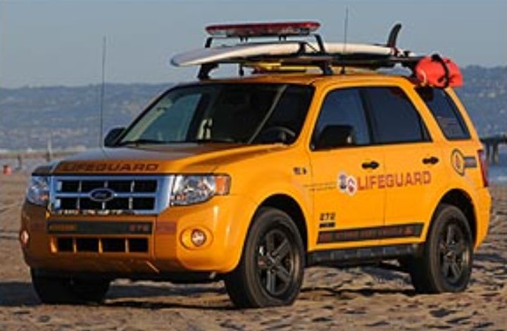 Ford Escape Hybrid Delivers Total Package for Los Angeles County Ocean Lifeguards