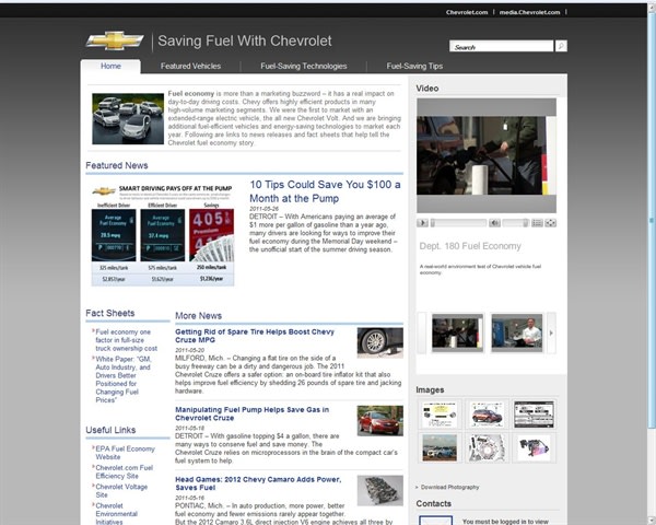 Chevrolet Launches Micro-Site on Improving Fuel Economy