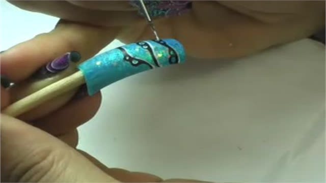 Bubbles Nail Art Design from Christie Gibson