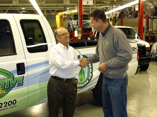 Competitive Lawn Service Gets First Roush Under-Bed Propane F-350