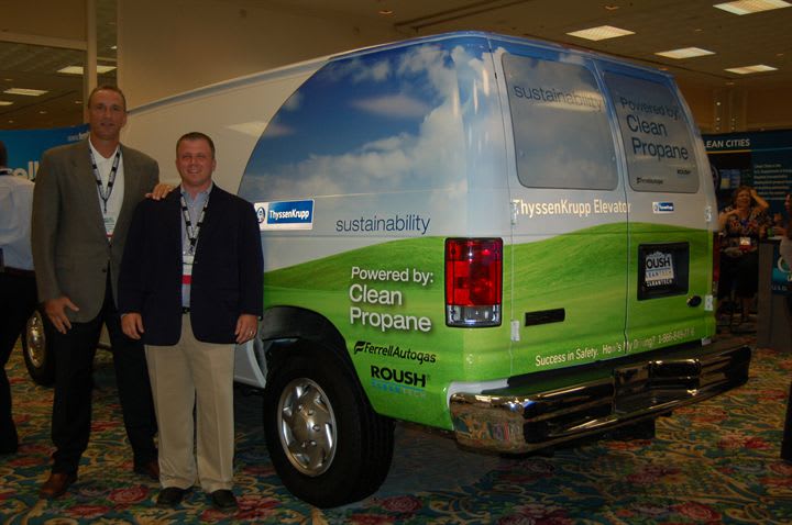 ThyssenKrupp Elevator Unveils Propane Van at Green Fleet Conference