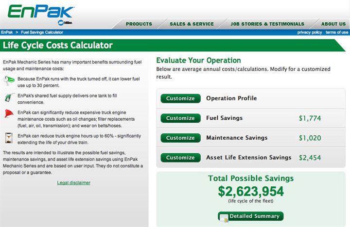 Miller Launches New EnPak Life Cycle Costs Calculator