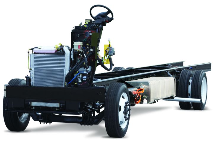 Freightliner debuts hybrid-electric chassis at BusCon