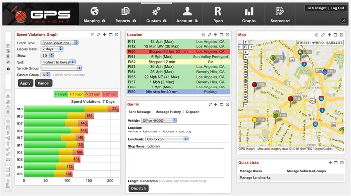 GPS Insight Dashboard Interface
