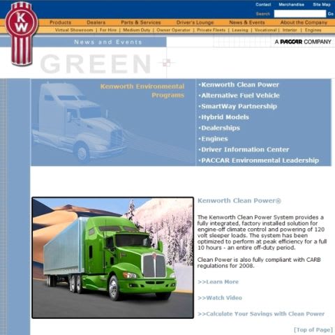 Kenworth Environmental Programs Site Features Industry-Leading Technology Products