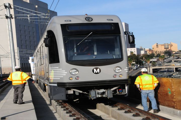 L.A. Metro tests first car on Gold Line
