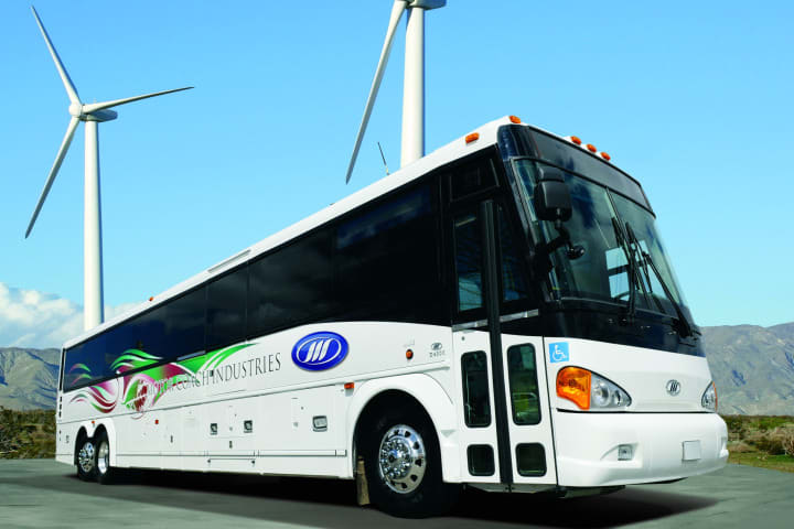 MCI tours CNG-equipped Commuter Coach