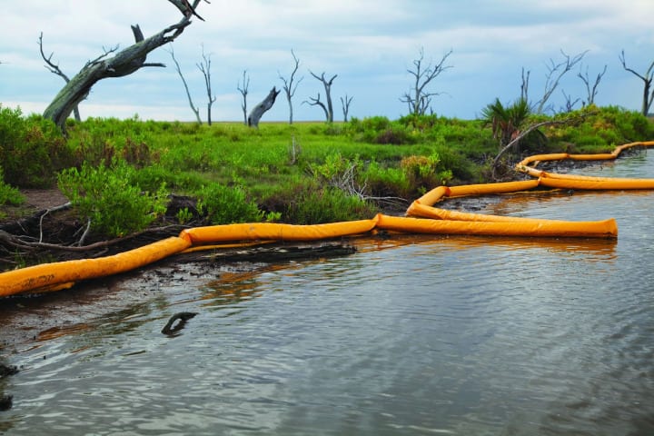 Coach carrier affected by Gulf spill aids in cleanup