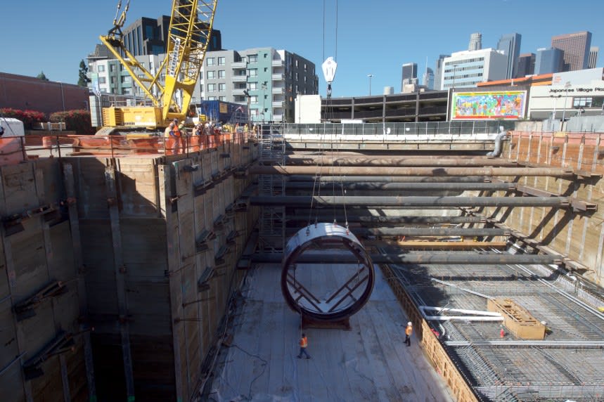 LA Metro unveils new tunnel boring machine named Angeli
