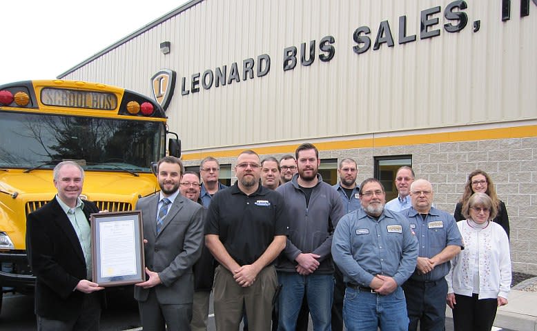 Leonard Bus Sales honored for 50 years of service