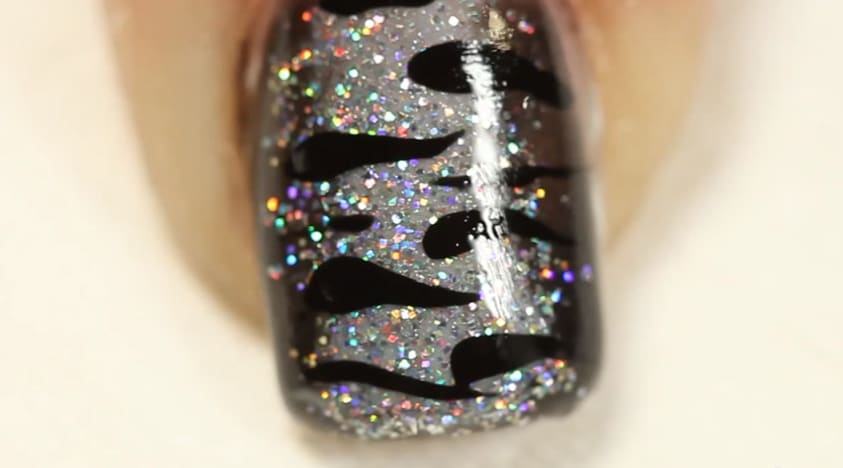 Disco Tiger Stripes Nail Art
