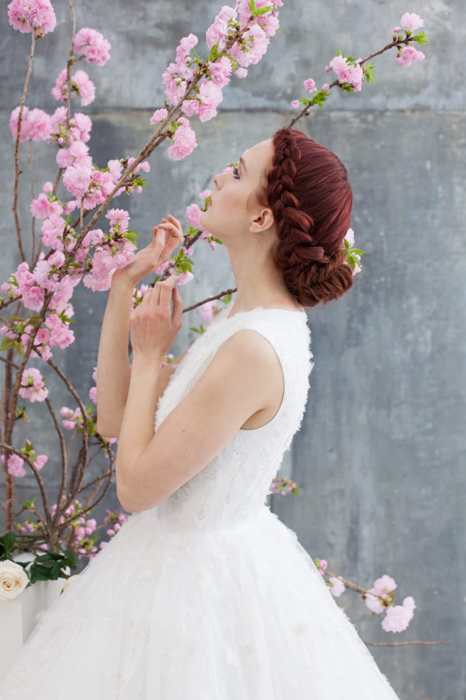 Braided Updo at Christian Siriano Inspires for Wedding Season