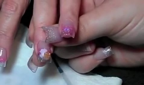 Cute Cupcake 3-D Acrylic Nail Art by Lacy Hood