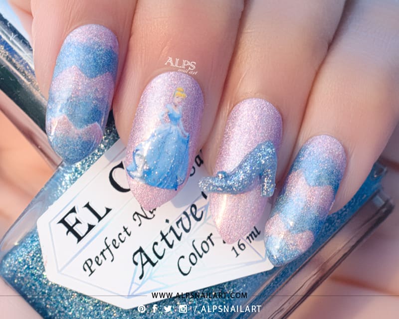 Cinderella-Inspired Nail Art