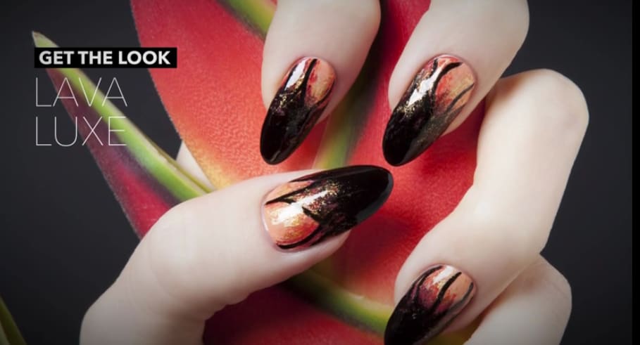 Lava Luxe, OPI Hawaii Collection Nail Art