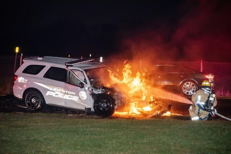 New York Officer Rescued from Burning Patrol SUV After Colliding with Tractor-Trailer