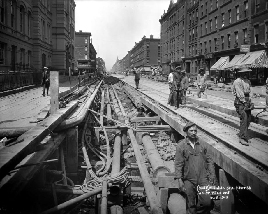 Subway construction photos provide view of 'old New York'