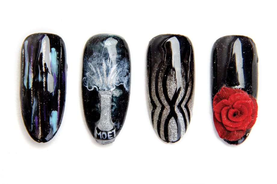 Nails to Glam Up Your Little Black Dress