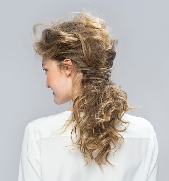 HOW-TO: "High Roller" Textured Updo Using Living Proof's Full Dry Volume Blast
