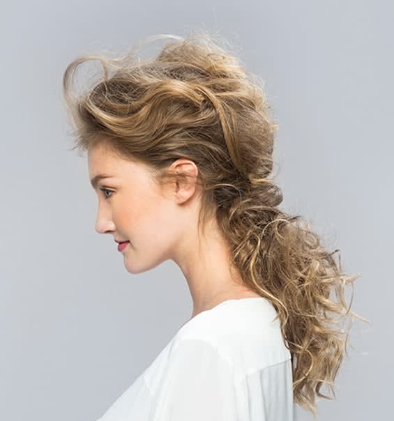 HOW-TO: "High Roller" Textured Updo Using Living Proof's Full Dry Volume Blast