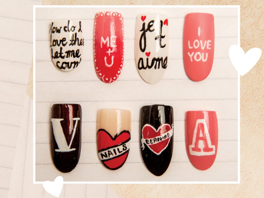 Love Letters: Monogram Nail Art for Valentine's Day