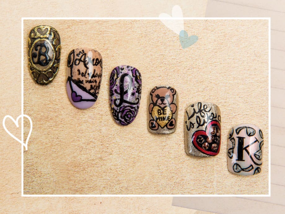 Love Letters: Monogram Nail Art for Valentine's Day