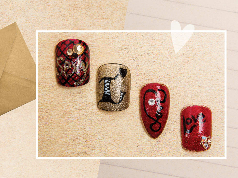 Love Letters: Monogram Nail Art for Valentine's Day