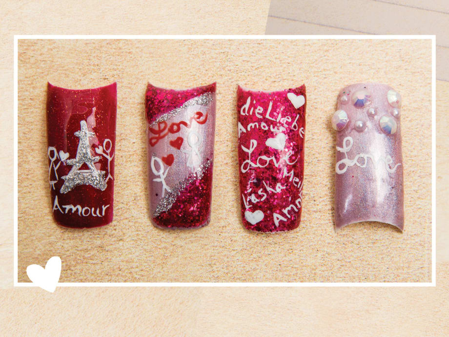 Love Letters: Monogram Nail Art for Valentine's Day