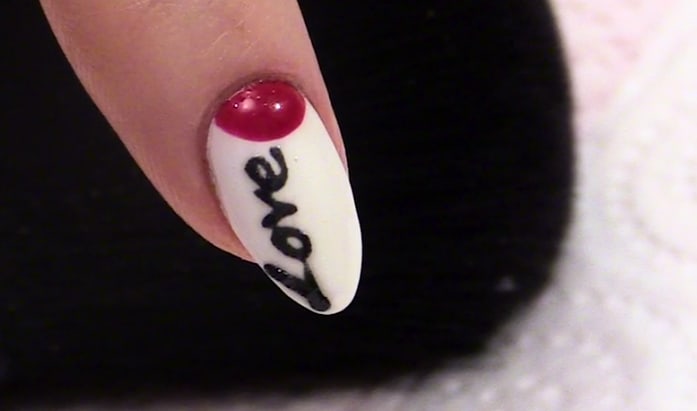 Valentine's Love Matte Effect with Acrylic and Gel