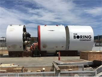 Musk unveils Boring Co.'s high-speed transportation tunnel