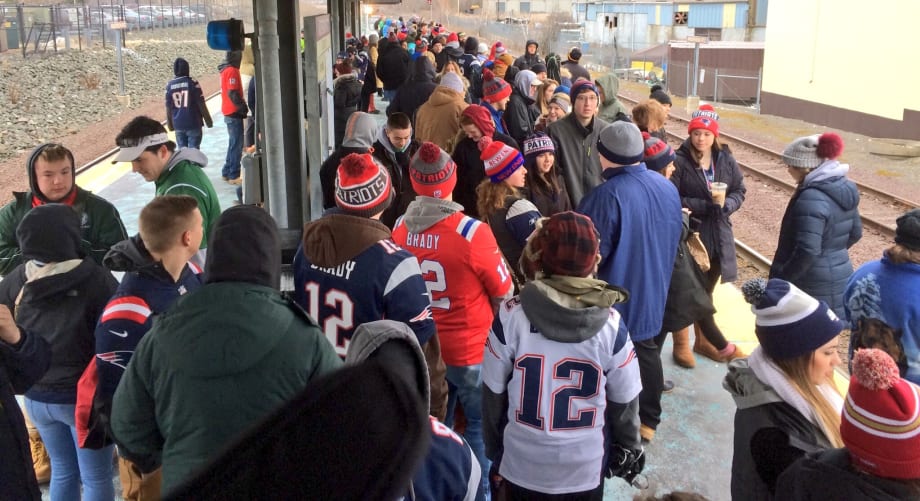 MBTA rail carries record number of riders for Patriots parade
