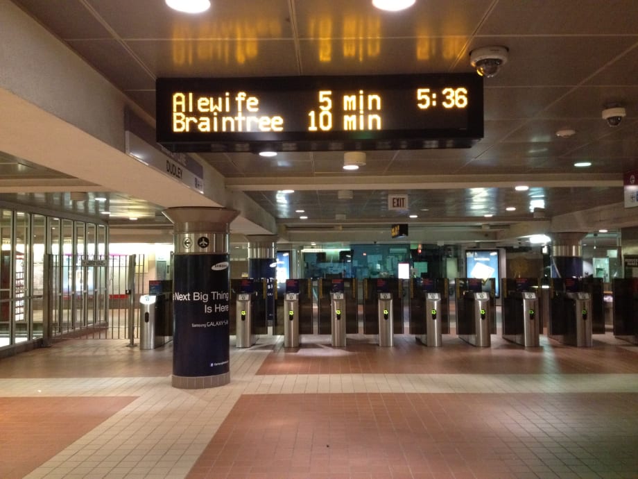 MBTA debuts rail countdown signs