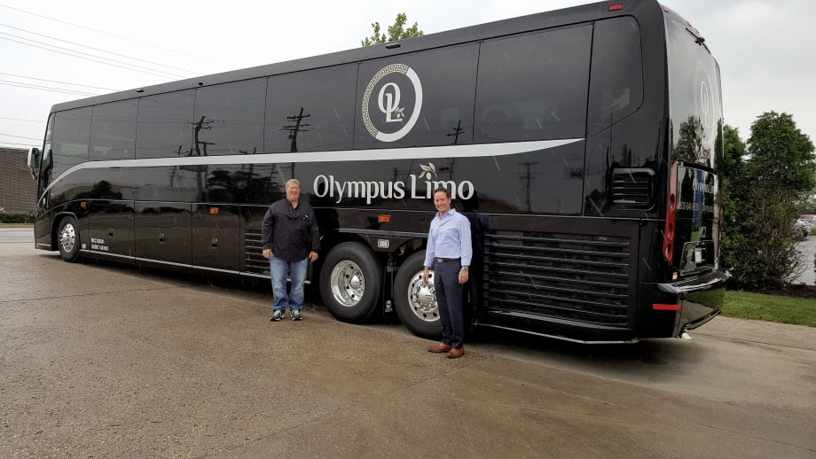 MCI delivers 3 'Livery Edition' J4500s to Olympus Limo