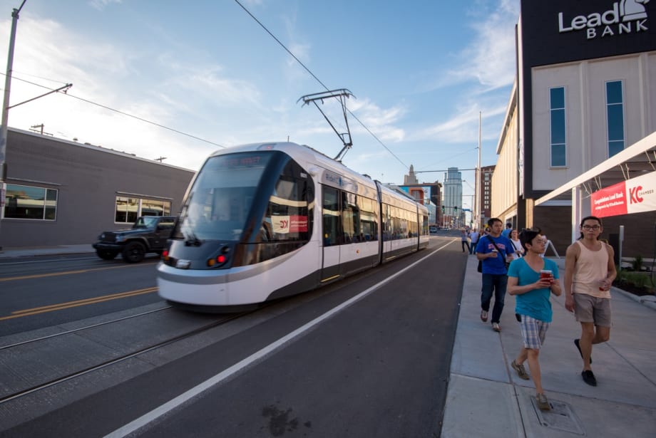 Man runs red light, crashes into KC Streetcar