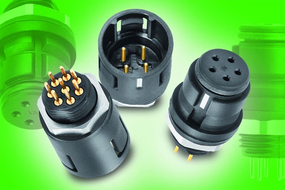 Snap-in panel-mount connectors