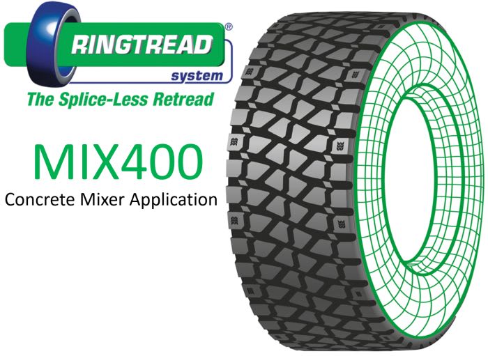 Splice-less Retread Designed for Concrete Mixers