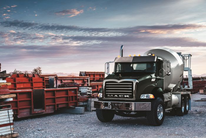 Mack Offers Light-Weight Solution for Concrete Mixer Applications