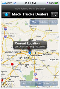 Mack Launches Dealer Locator App