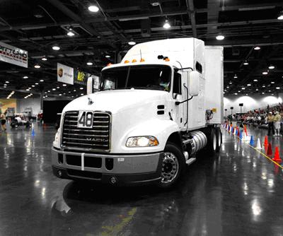 A reporter gets taste of driving a big rig