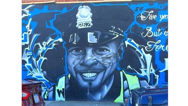 MA Fallen Officer Mural Vandalized
