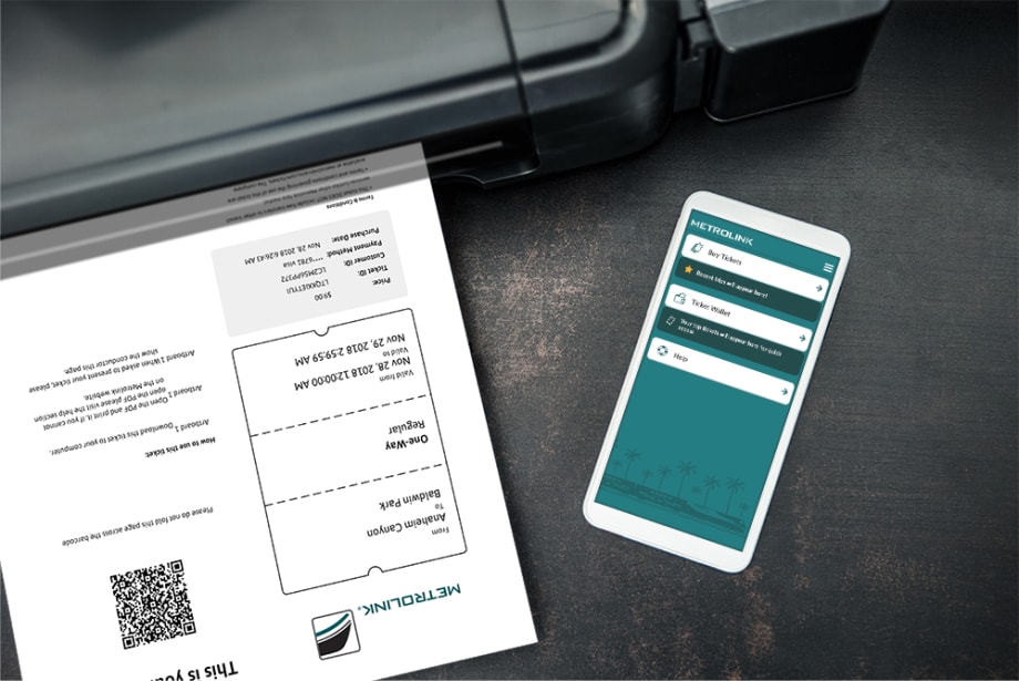 Metrolink enables customers to print tickets at home