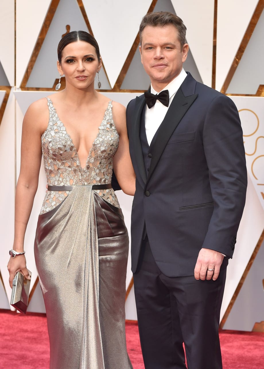 Double How-to! Matt Damon and Luciana Barroso's Oscars 'do's