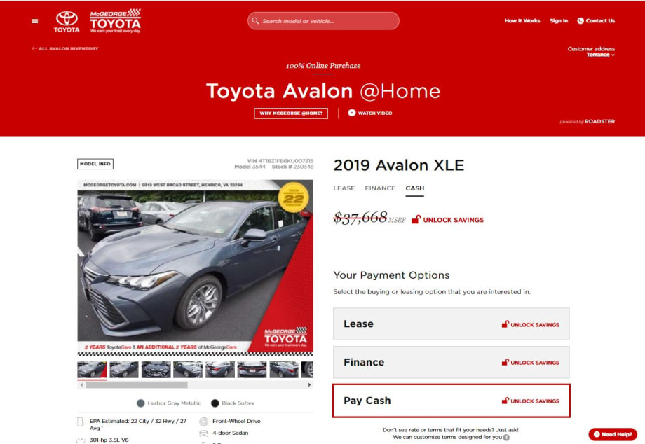 Virginia Dealer Rolls Out Roadster's Online Car-Buying Platform
