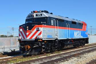 First rebuilt Metra locomotive returns to service