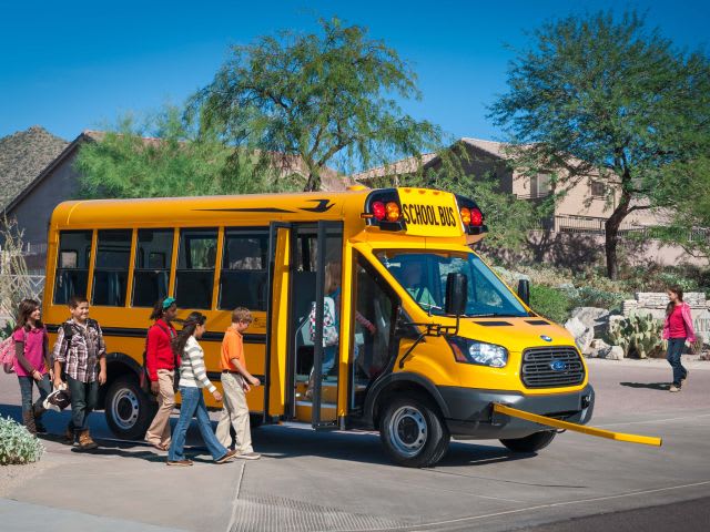 1st school bus built on Ford Transit is Micro Bird T-Series