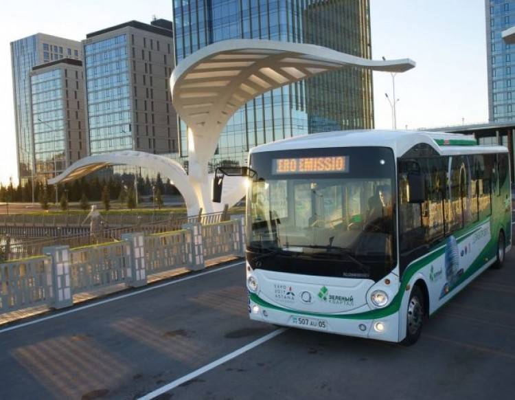 Microvast battery systems power electric shuttle buses at Kazakhstan Expo