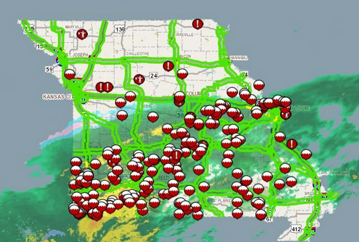 Flooding Closes Over 200 Roads in Missouri