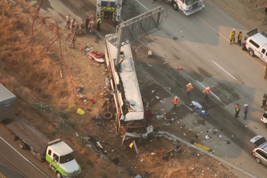 NTSB: Lack of oversight, sleep-deprived driver led to 2016 Calif. bus crash
