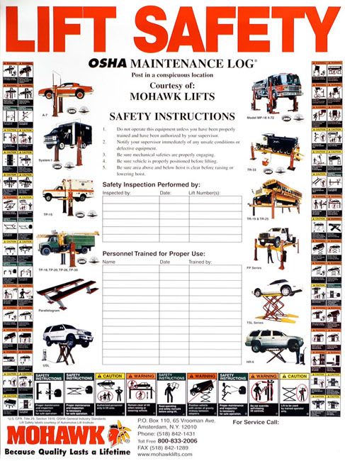 Mohawk Lifts Reminds Fleets of Commonly Overlooked Vehicle Lift Safety Tips
