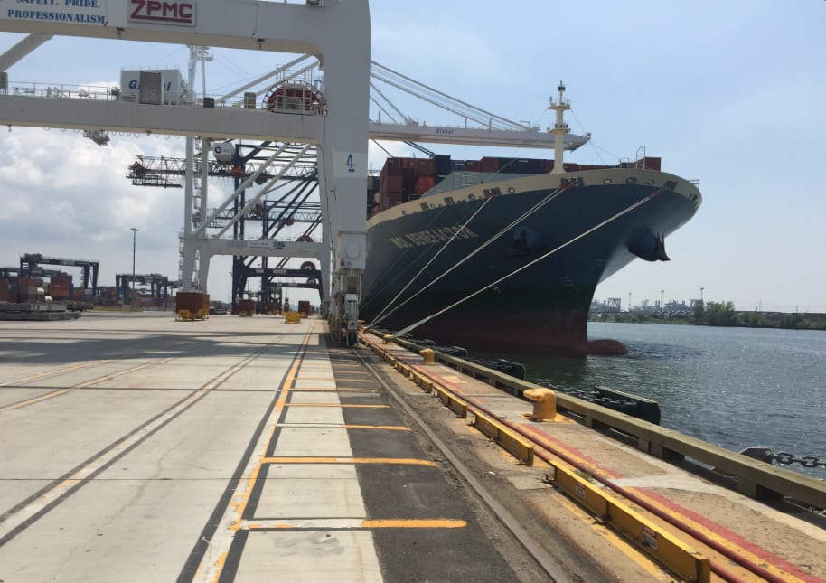 Massive Container Ship Arrives at Port of NY/NJ